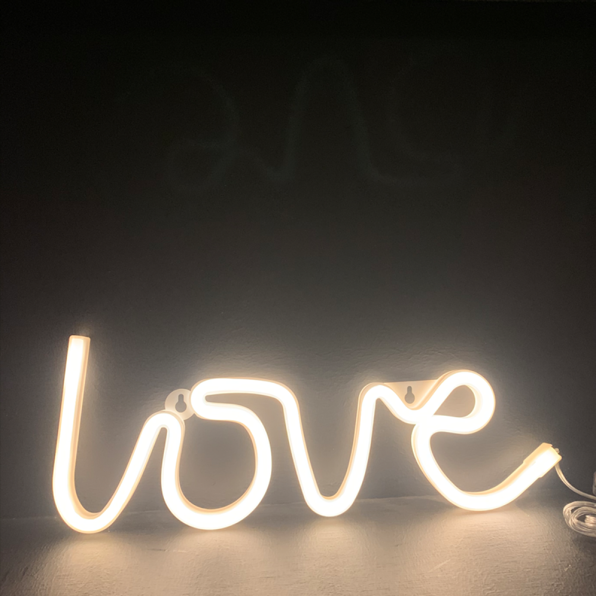 ACA LOVE, 118 NEON LED ΛΑΜΠΑΚΙΑ ΜΕ ΜΠΑΤΑΡΙΑ (3xAA)/USB, WW, IP20, 35.5x2x13cm