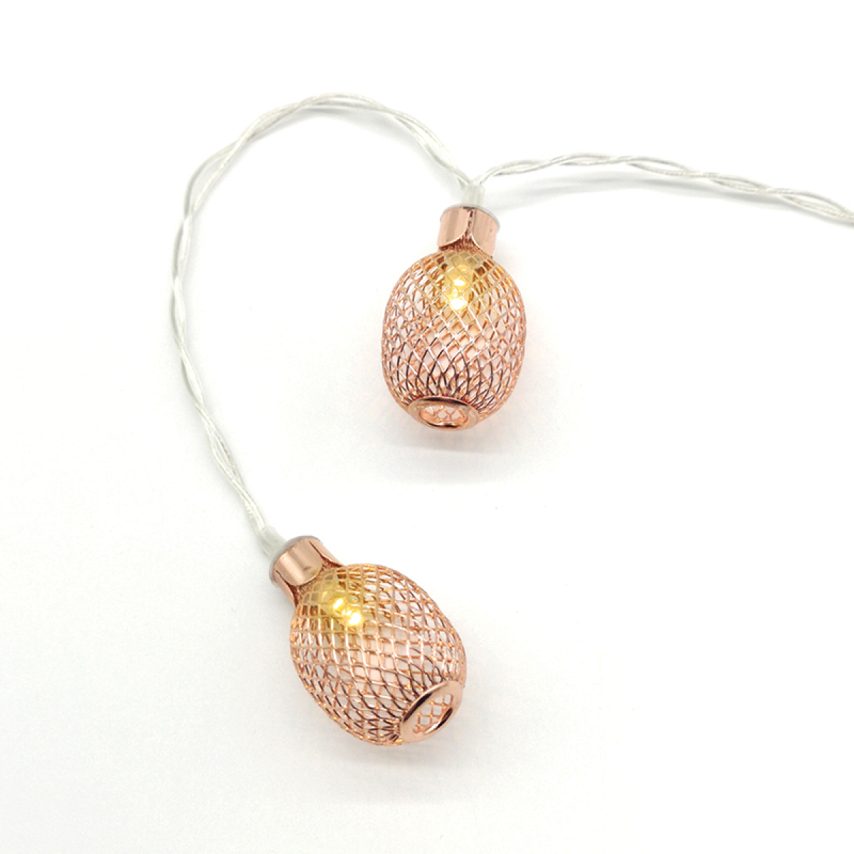 ACA  "METAL PINAPPLE" 10LED ΛΑΜΠΑΚ ΣΕΙΡΑ ΜΠΑΤΑΡ.(3xAA)&ΧΡΟΝΟΔΙΑΚ (6ΟΝ/18OFF) ΘΕΡΜΟ ΛΕΥΚΟ ΧΑΛΚΙΝΟ ΜΕΤΑΛ