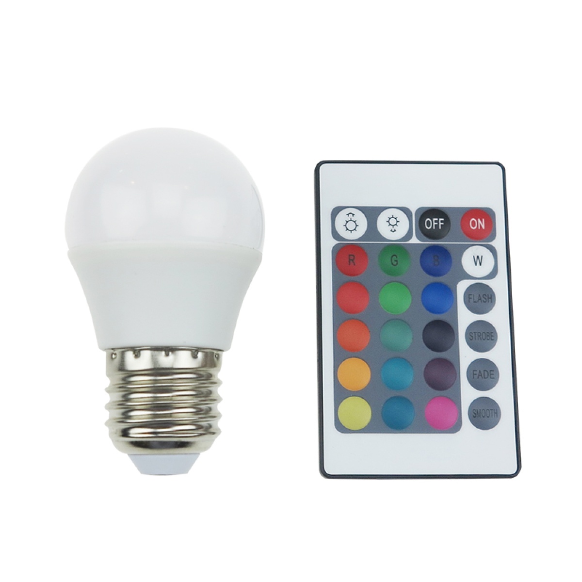 ACA LED SMD BALL E27 230V 4W IR RGB+3000K 120° 300Lm Ra80