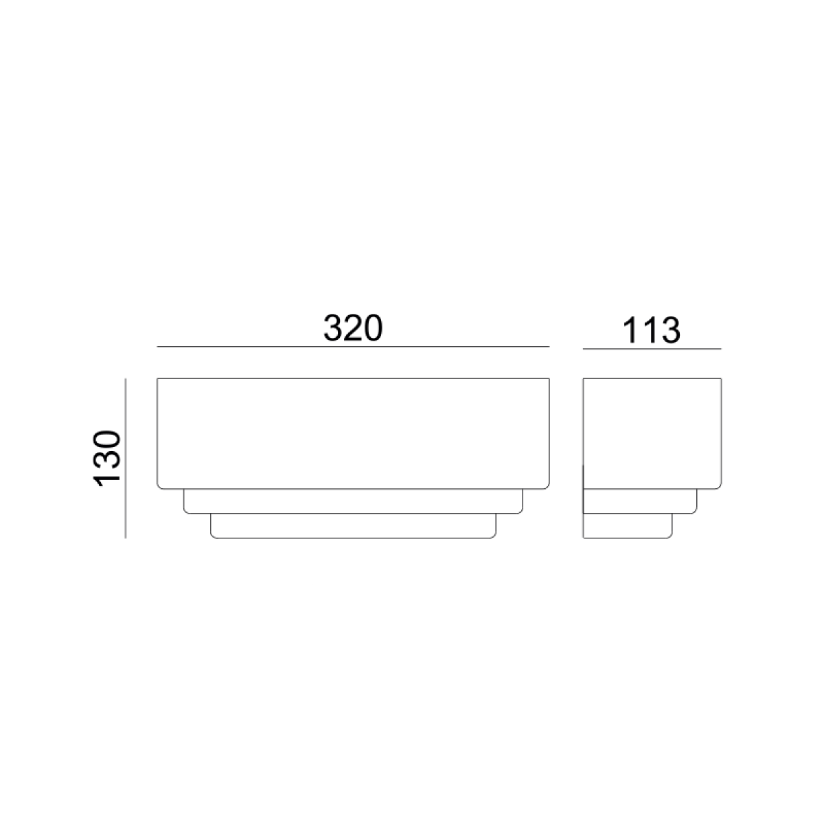 ACA ΓΥΨΙΝΟ ΕΠΙΤΟΙΧΟ Φ/Σ1XΕ27 TABS 32x11,3x13CM - Image 2