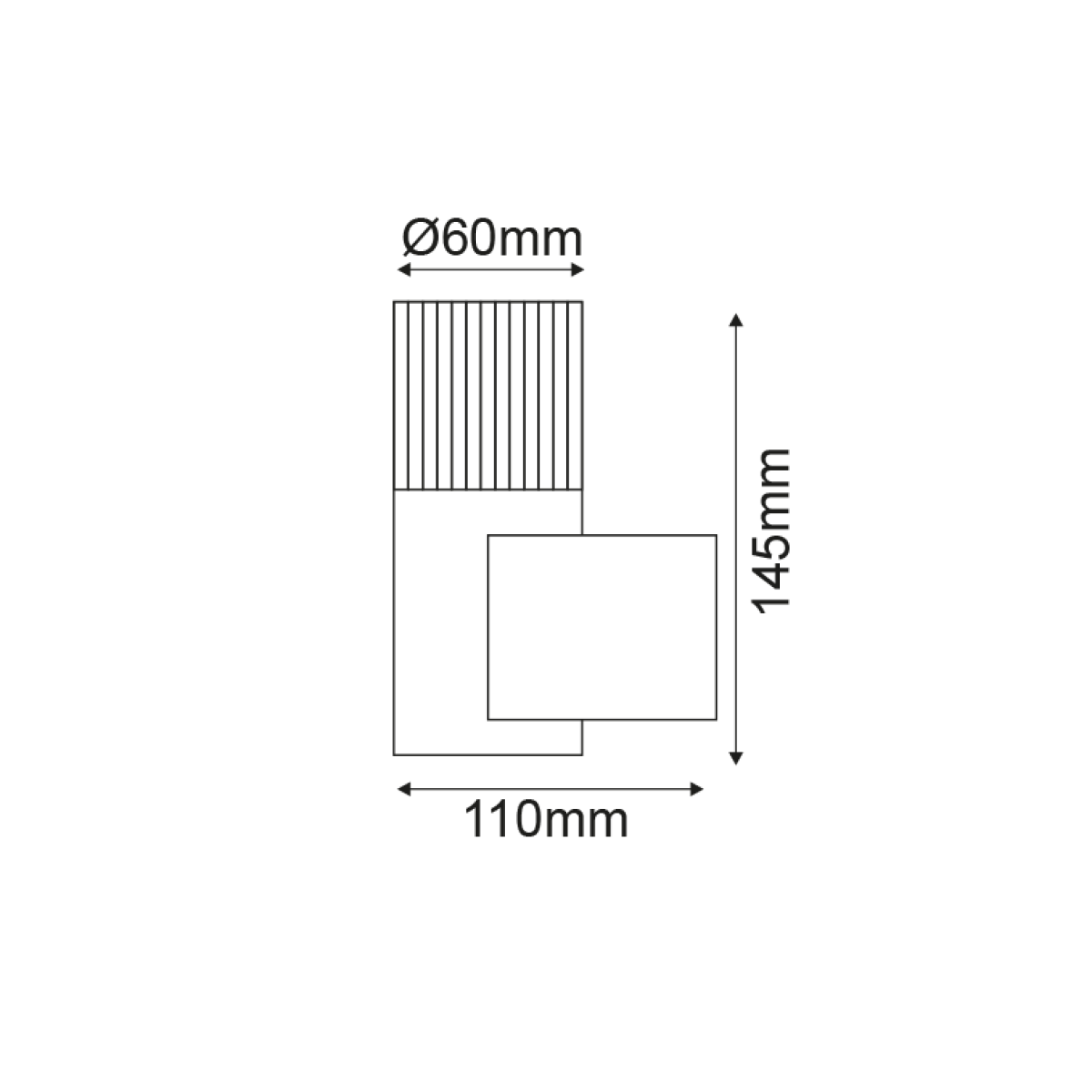 ACA  UP CLEAR 2W LED 3000K 230V GREY - Image 2