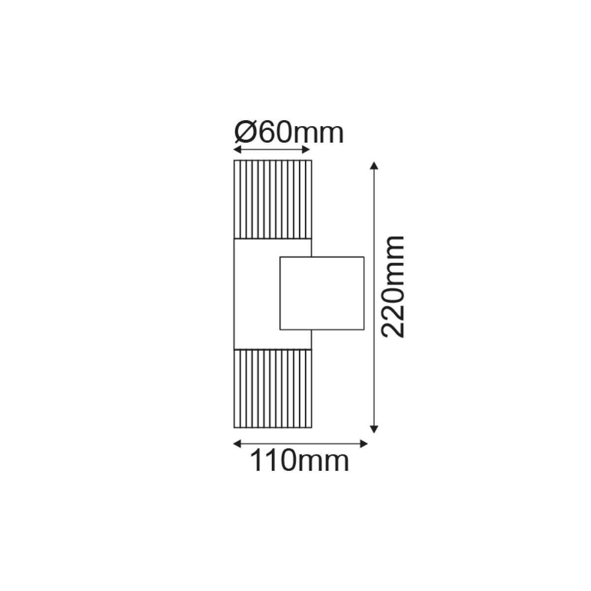 ACA  UP-DOWN CLEAR 2W LED 3000K 230V GREY - Image 2