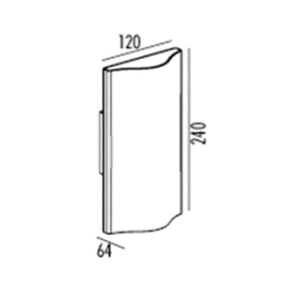 ACA  LED ΑΠΛΙΚΑ ΤΟΙΧΟΥ 230V 2Χ7W 571Lm 3000K 97° SMOOTH UP DOWN - Image 2