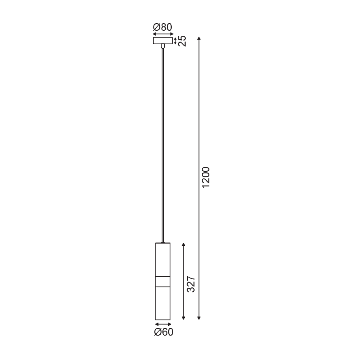 ACA ΚΡΕΜΑΣΤΟ Φ/Σ 1XGU10 ΜΑΥΡΟ ΜΕΤΑΛΛΙΚΟ D8XH120CM DA VINCI - Image 2