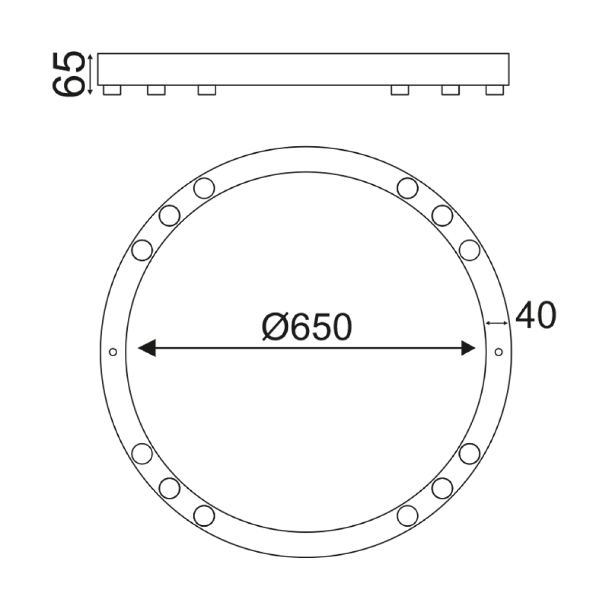 ACA ΟΡΟΦΗΣ Φ/Σ LED 36W COB ΜΑΥΡΟ ΑΛΟΥΜΙΝΙΟ 3000K 3240LM D65ΧΗ6,5CM MAGNETO - Image 2
