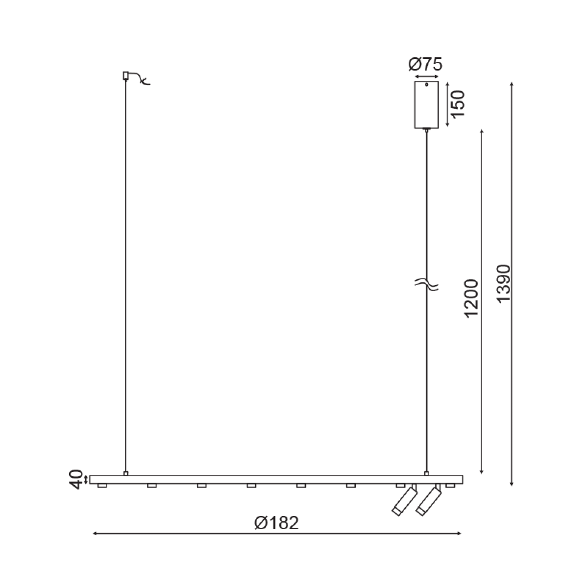 ACA ΚΡΕΜΑΣΤΟ Φ/Σ LED 30W COB ΛΕΥΚΟ ΑΛΟΥΜΙΝΙΟ 3000K 2700LM 120X4XH139CM MAGNETO - Image 3