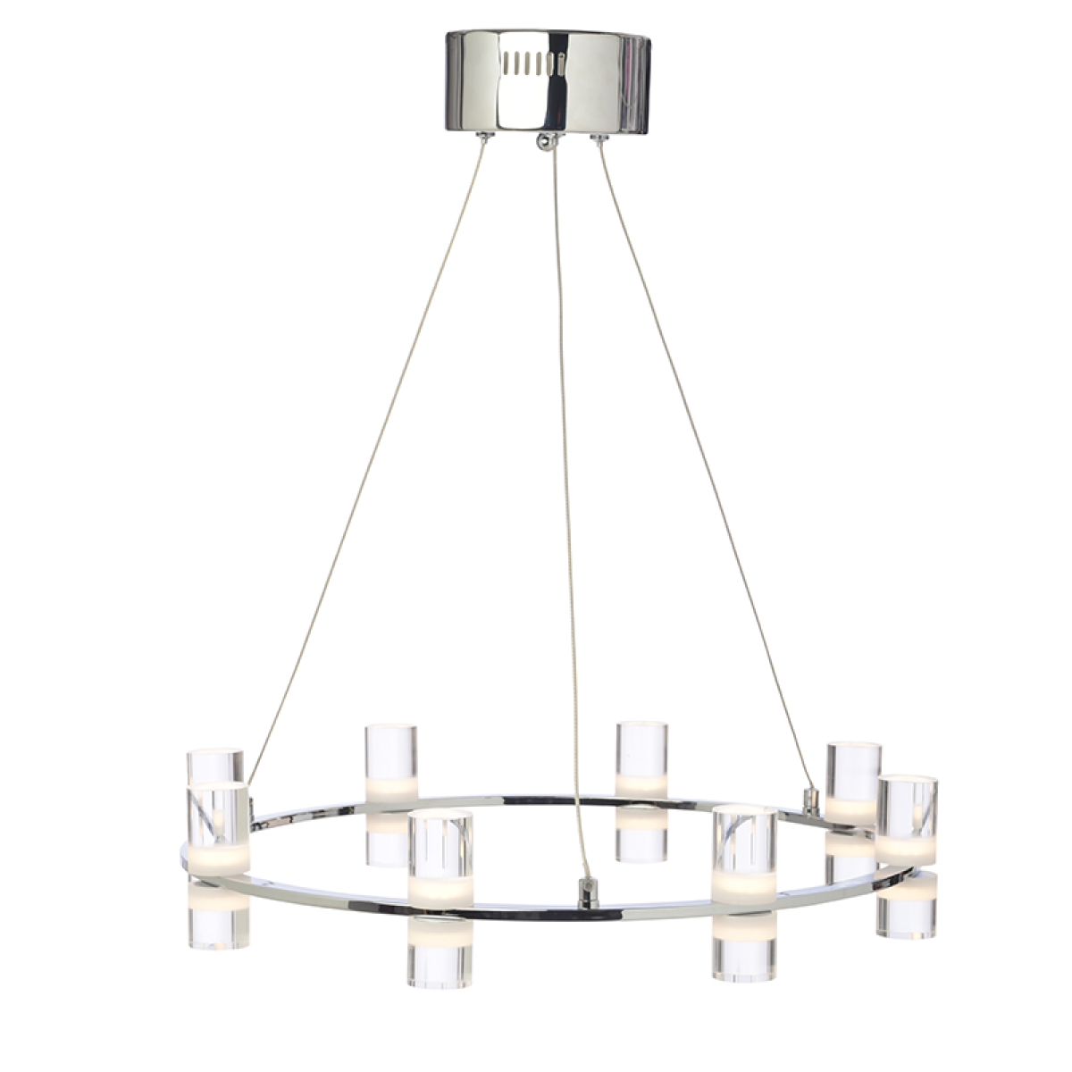 ACA ΚΡΕΜΑΣΤΟ Φ/Σ LED2835 32W ΧΡΩΜΙΟ ΑΛΟΥΜΙΝΙΟ 3000Κ 2880LM D52XH131.5M IONIAN