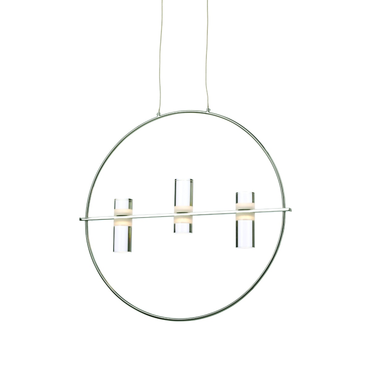 ACA ΚΡΕΜΑΣΤΟ Φ/Σ LED2835 12W ΧΡΩΜΙΟ ΑΛΟΥΜΙΝΙΟ 3000Κ 1080LM D53XH173CM IONIAN