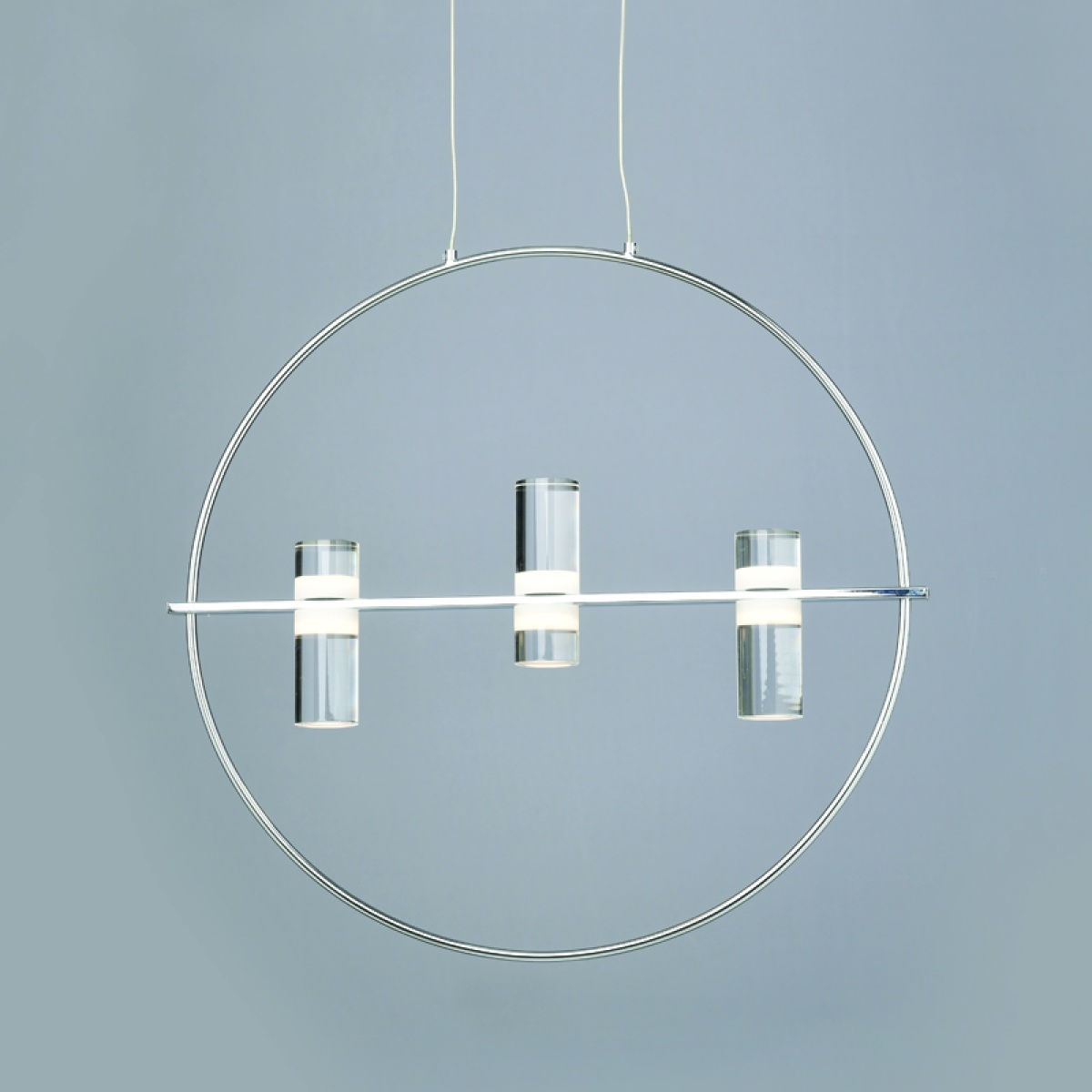 ACA ΚΡΕΜΑΣΤΟ Φ/Σ LED2835 12W ΧΡΩΜΙΟ ΑΛΟΥΜΙΝΙΟ 3000Κ 1080LM D53XH173CM IONIAN - Image 2