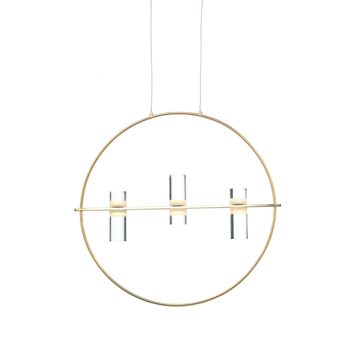 ACA ΚΡΕΜΑΣΤΟ Φ/Σ LED2835 12W ΧΡΥΣΟ ΑΛΟΥΜΙΝΙΟ 3000Κ 1080LM D53XH173CM IONIAN