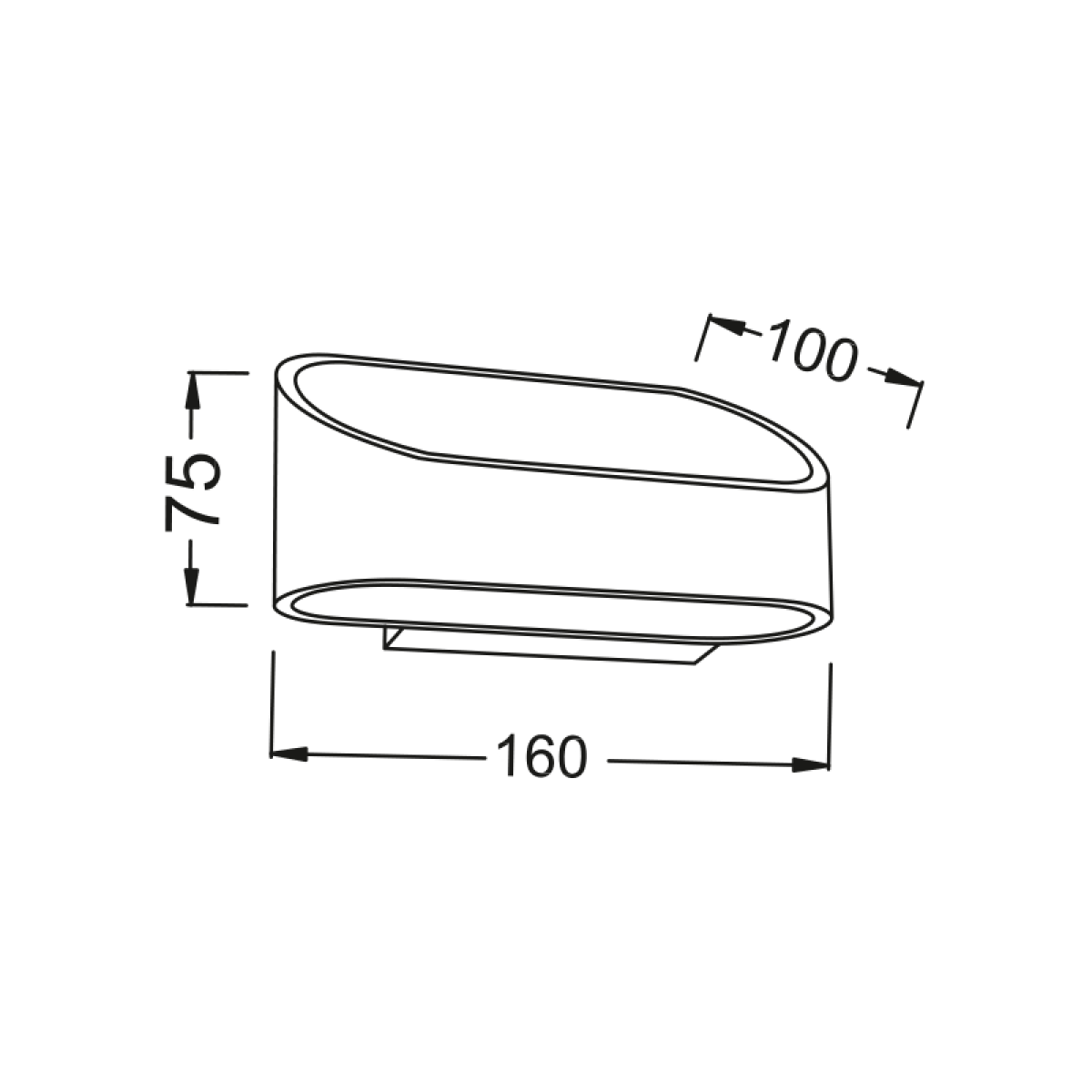 ACA ΕΠΙΤΟΙΧΙΟ Φ/Σ LED ΜΑΥΡΟ UP-DOWN 1X3W 230V 3000K 30000hrs NEPHELE - Image 2