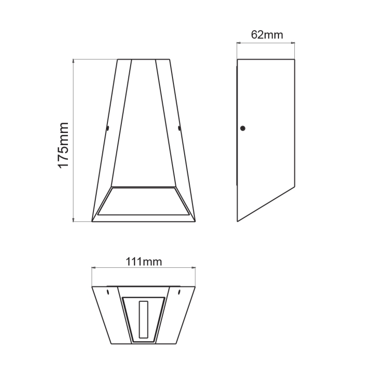 ACA LED COB WALL LUMINAIRE 6W 425LM  30° & 120°  230VAC 3.000K DARK GREY CRI80 IP54 30.000HRS - Image 3
