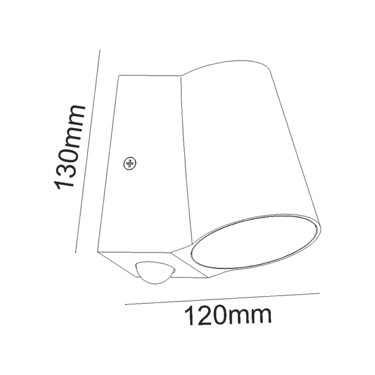 ACA LED COB WALL SENSOR LUMINAIRE 6W 400LM 100° 230V AC 3.000K DARK GREY CRI80 IP54 30.000HRS - Image 2
