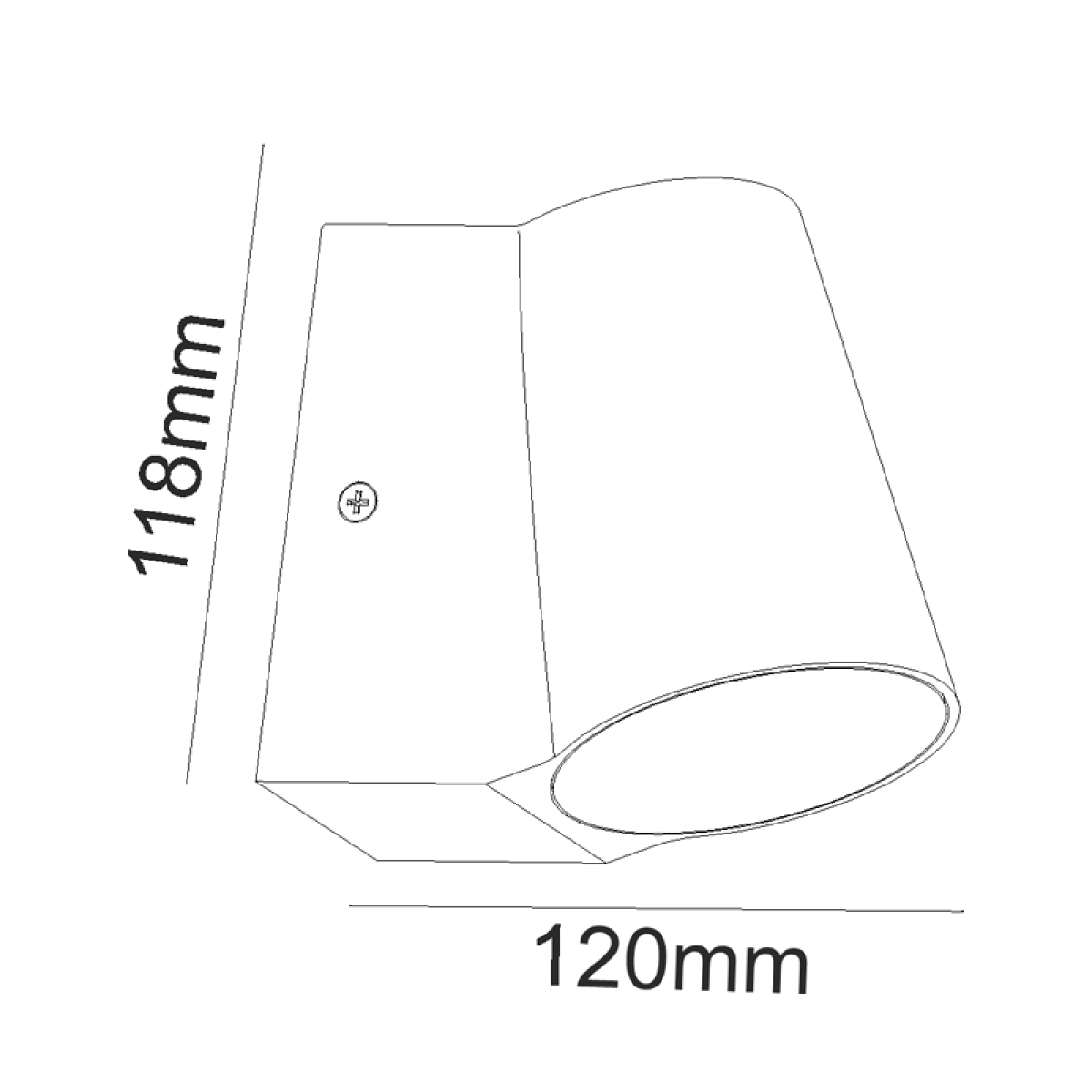 ACA LED COB WALL LUMINAIRE 6W 400LM 100° 230V AC 3.000K DARK GREY CRI80 IP54 30.000HRS