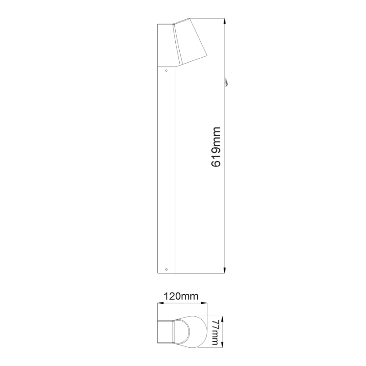 ACA LED COB POST LUMINAIRE 6W 400LM 100° 230V AC 3.000K DARK GREY CRI80 IP54 30.000HRS - Image 2