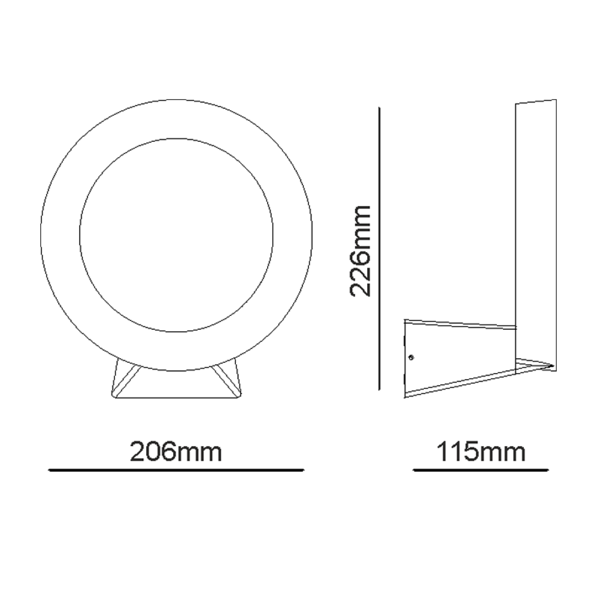ACA LED SMD WALL LUMINAIRE 8W 220LM 110° 230V AC 3.000K DARK GREY CRI80 IP54 30.000HRS - Image 3