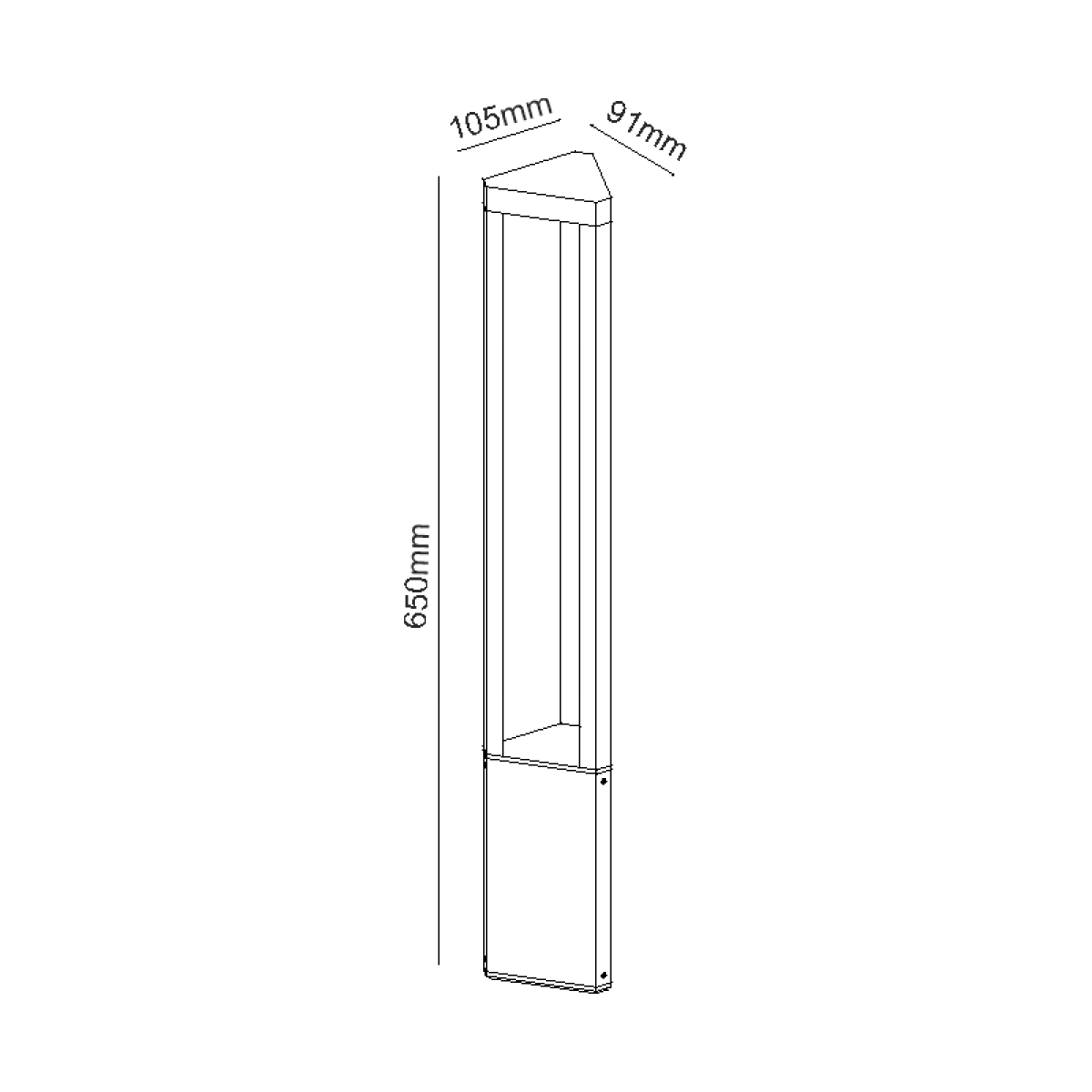 ACA LED HP POST LUMINAIRE 8W 420LM 45° 230V AC 3.000K DARK GREY CRI80 IP65 30.000HRS - Image 3