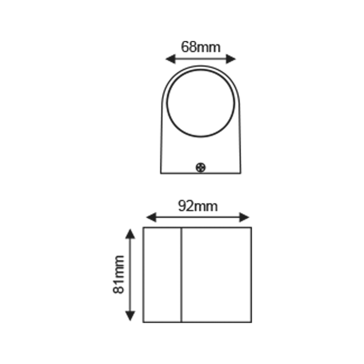 ACA GU10 WALL LUMINAIRE 230V AC DARK GREY IP65 MAX.35W - Image 2