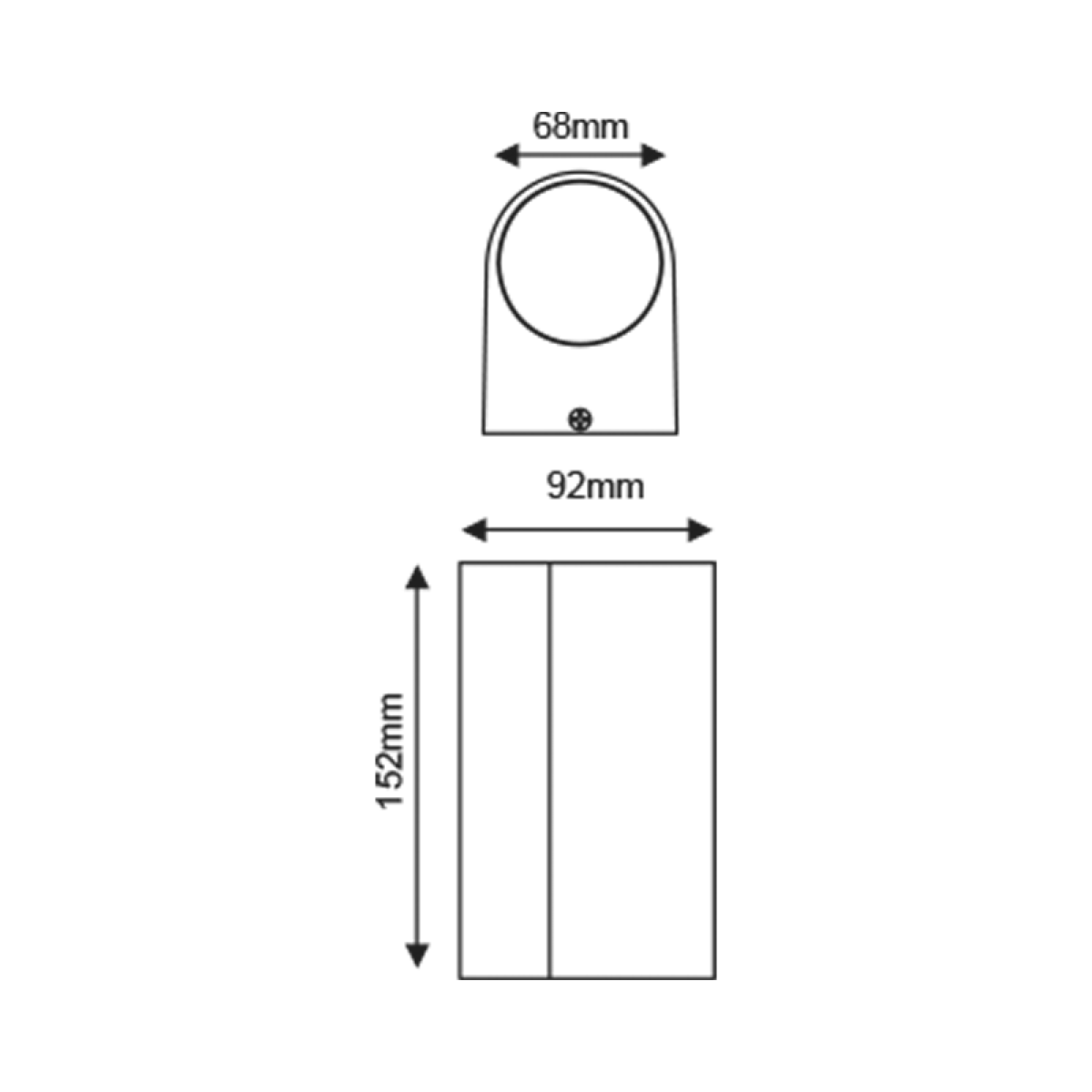 ACA GU10 WALL LUMINAIRE 230V AC DARK GREY IP65 MAX.2X35W - Image 2