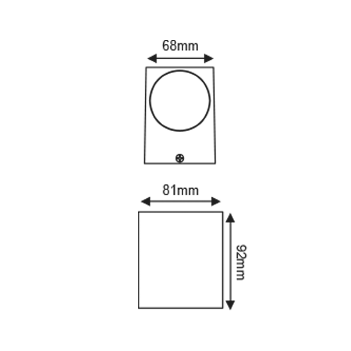 ACA GU10 WALL LUMINAIRE 230V AC GOLDEN BLACK IP65 MAX.35W - Image 2