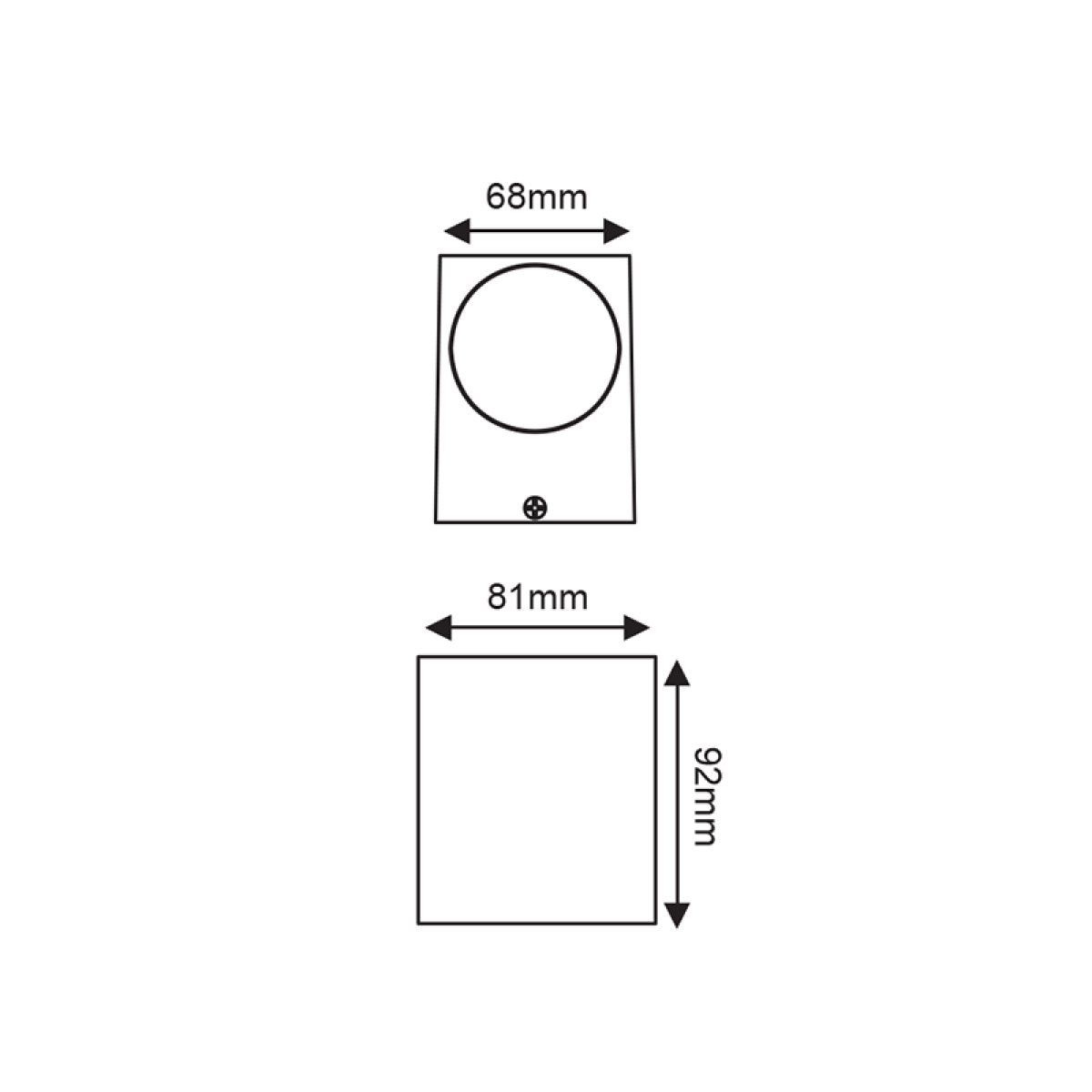 ACA GU10 WALL LUMINAIRE 230V AC DARK GREY IP65 MAX.35W - Image 2