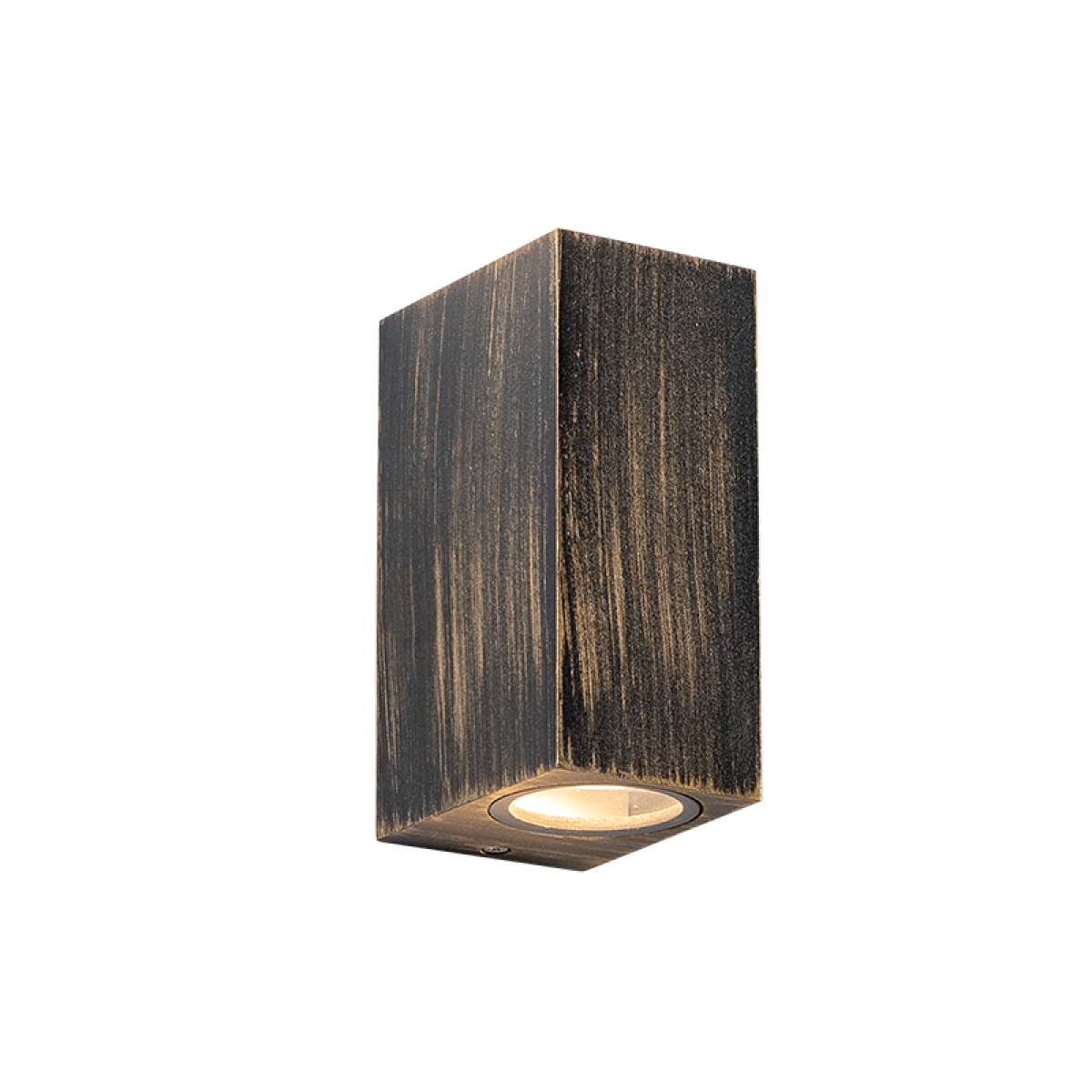 ACA GU10 WALL LUMINAIRE 230V AC GOLDEN BLACK IP65 MAX.2X35W