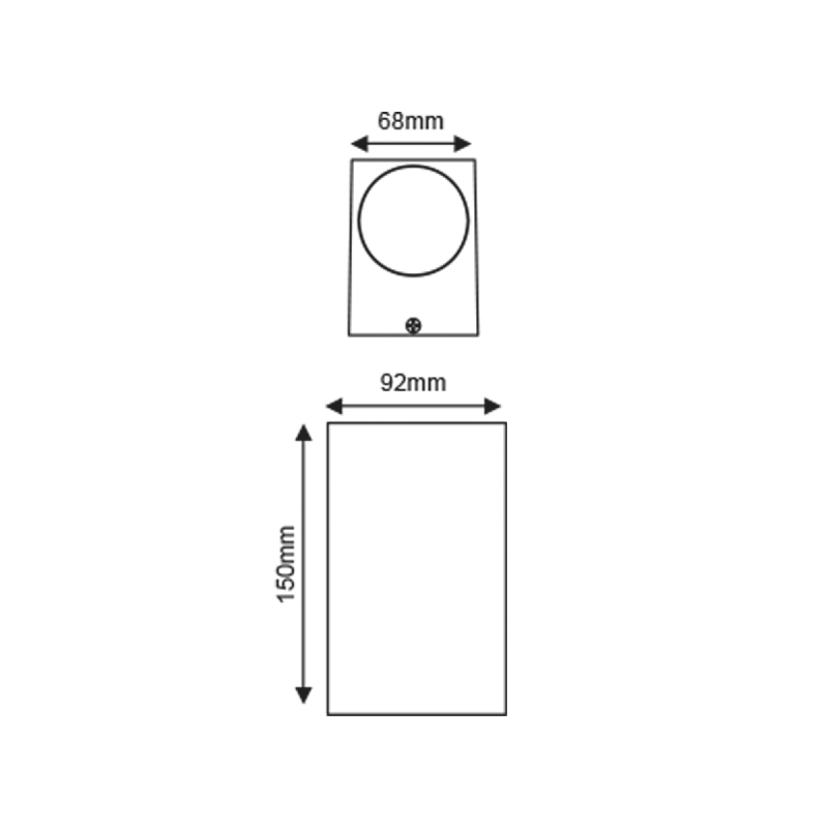 ACA GU10 WALL LUMINAIRE 230V AC GOLDEN BLACK IP65 MAX.2X35W - Image 2