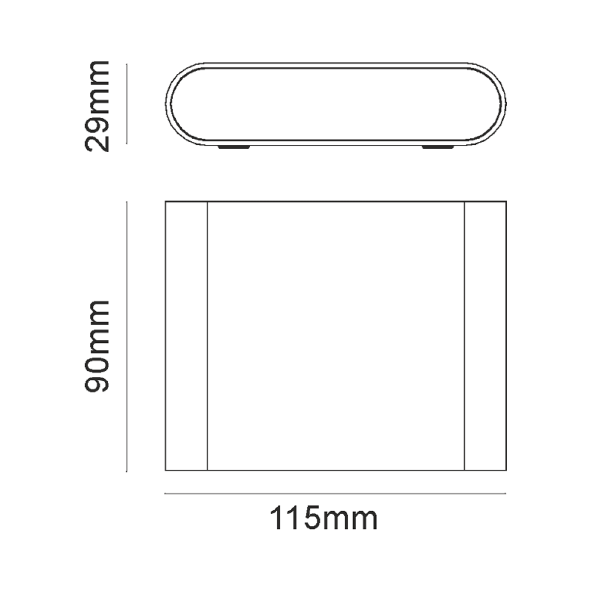 ACA LED SMD WALL LUMINAIRE 7W 310LM 60° 230V AC 3.000K DARK GREY CRI80 IP54 30.000HRS - Image 2