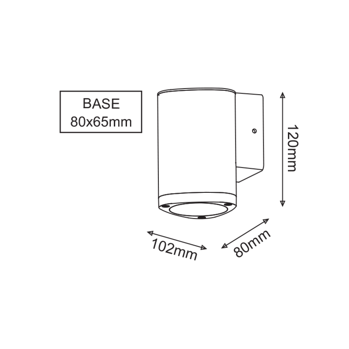ACA LED HP WALL LUMINAIRE 3W 150LM 50° 230V AC 3.000K DARK GREY CRI80 IP54 30.000HRS - Image 3
