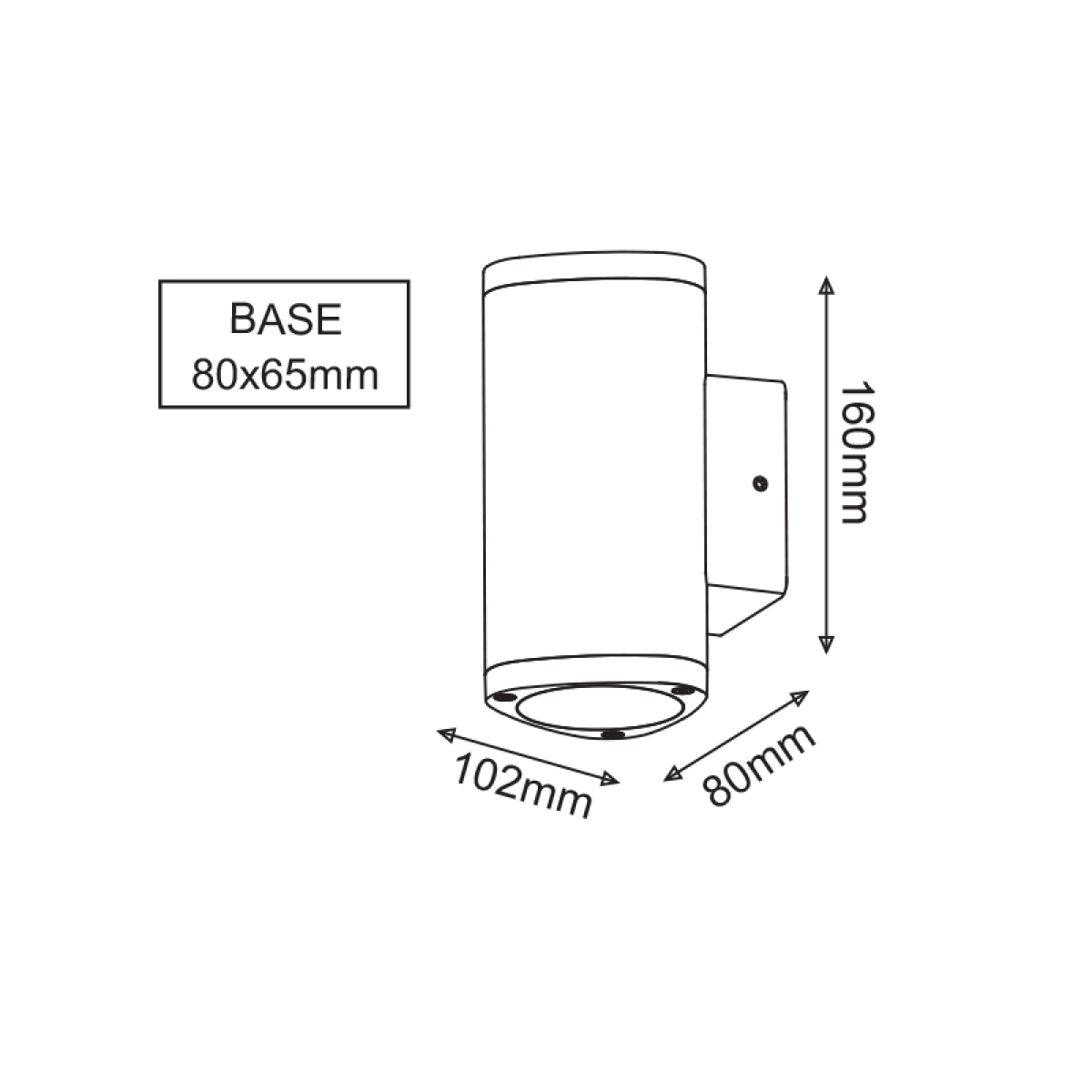 ACA LED HP WALL LUMINAIRE 6W 300LM 50° 230V AC 3.000K DARK GREY CRI80 IP54 30.000HRS - Image 3