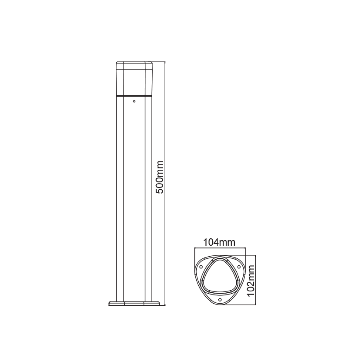 ACA LED SMD POST LUMINAIRE 7W 410LM 340° 230V AC 3.000K DARK GREY CRI80 IP54 30.000HRS - Image 2