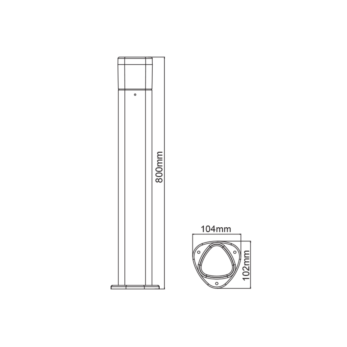 ACA LED SMD POST LUMINAIRE 7W 410LM 340° 230V AC 3.000K DARK GREY CRI80 IP54 30.000HRS - Image 2