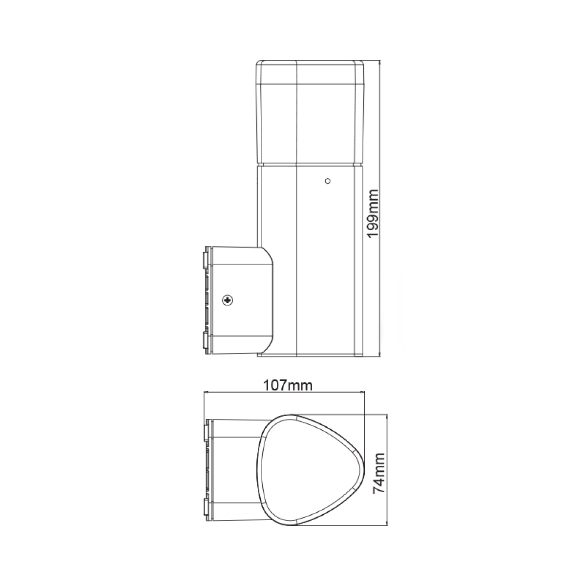 ACA LED SMD WALL LUMINAIRE 7W 410LM 340° 230V AC 3.000K DARK GREY CRI80 IP54 30.000HRS - Image 2