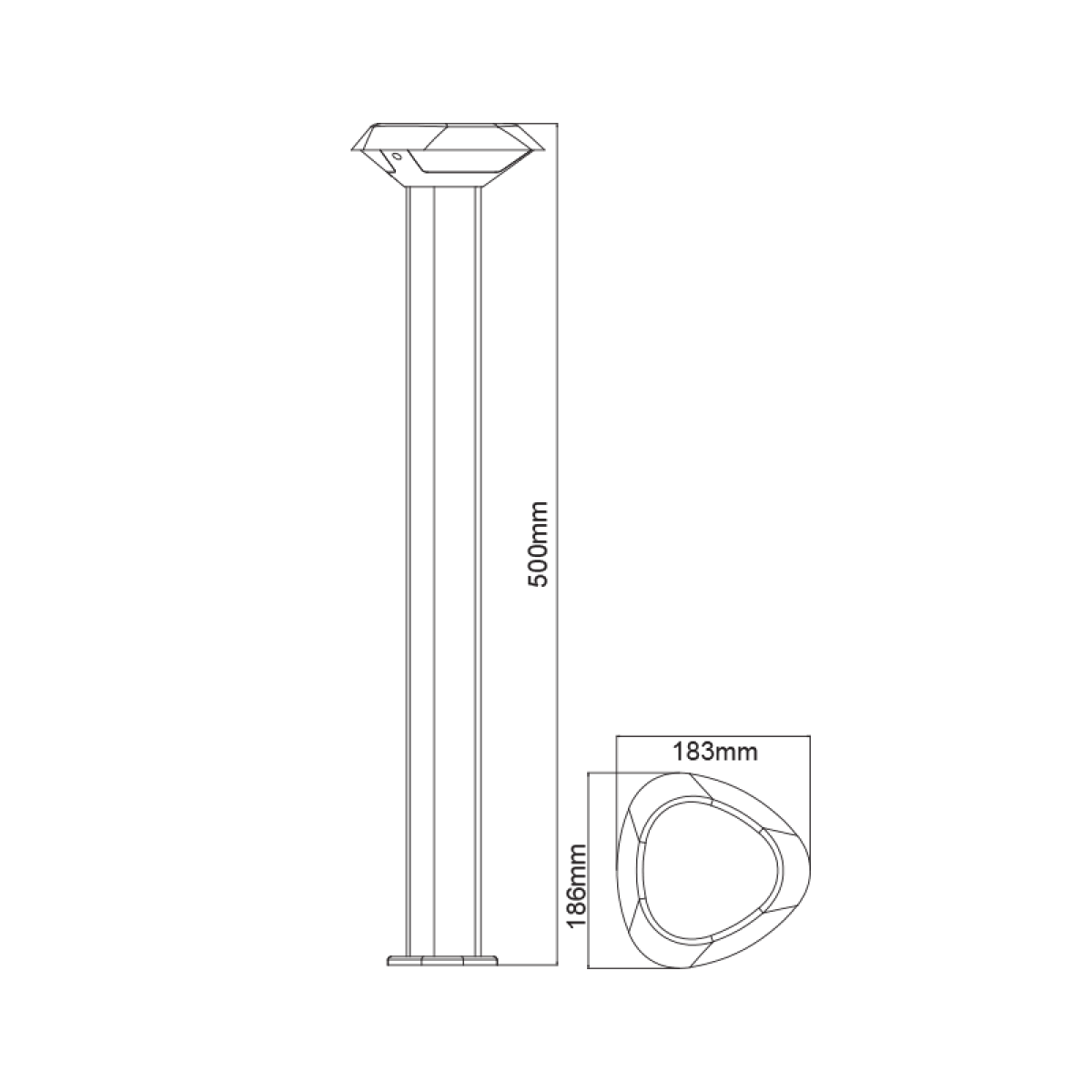 ACA LED SMD POST LUMINAIRE 7W 520LM 330° 230V AC 3.000K DARK GREY CRI80 IP54 30.000HRS - Image 2