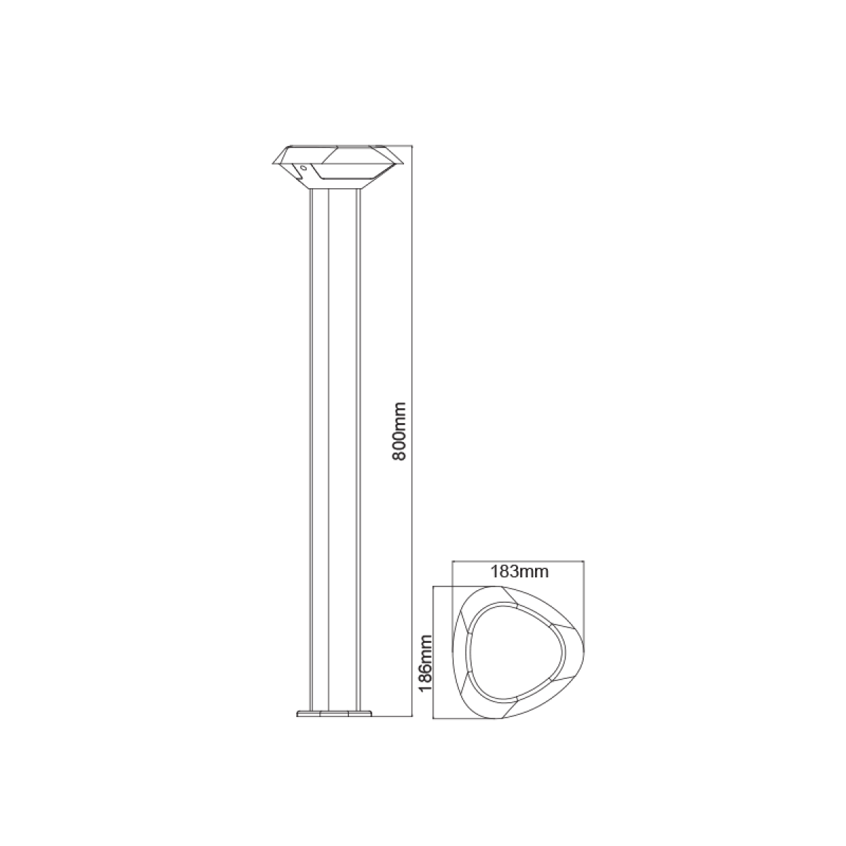 ACA LED SMD POST LUMINAIRE 7W 520LM 330° 230V AC 3.000K DARK GREY CRI80 IP54 30.000HRS - Image 3