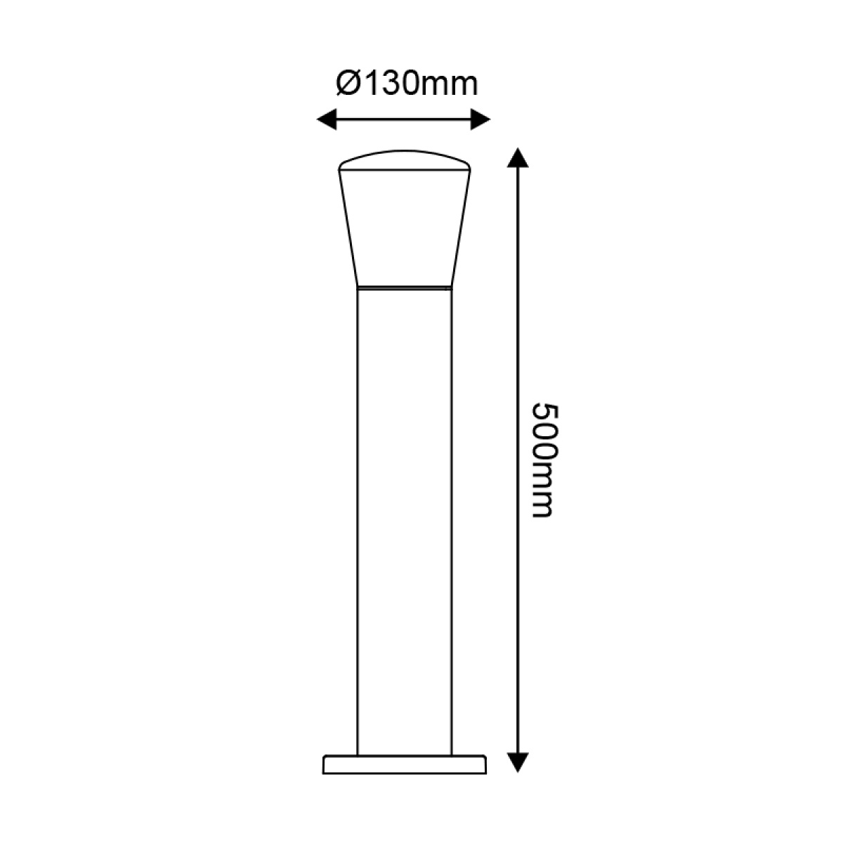 ACA E27 POST LUMINAIRE 230V AC DARK GREY IP54 MAX.40W - Image 2