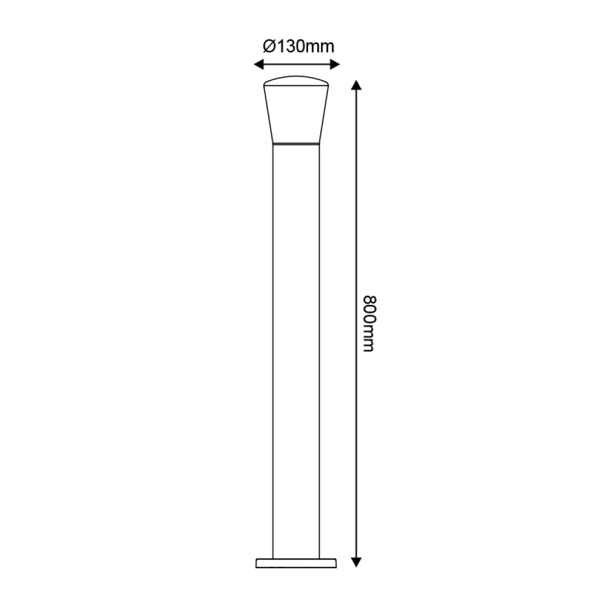 ACA E27 POST LUMINAIRE 230V AC DARK GREY IP54 MAX.40W - Image 2