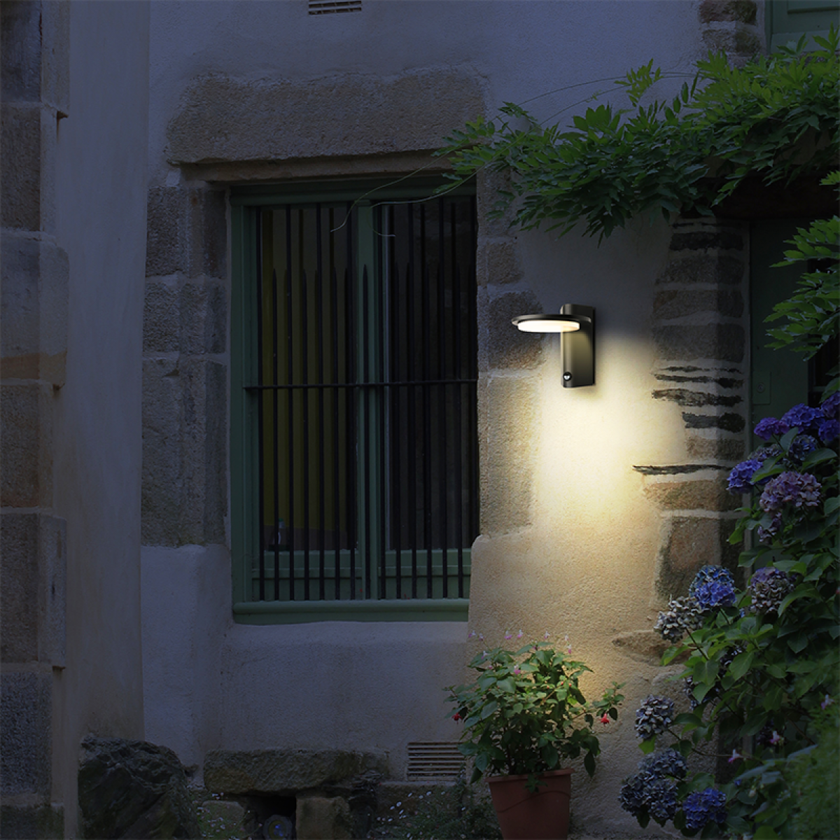 ACA LED SMD WALL SENSOR LUMINAIRE 7W 440LM 145° 230V AC 3.000K DARK GREY CRI80 IP54 30.000HRS - Image 2