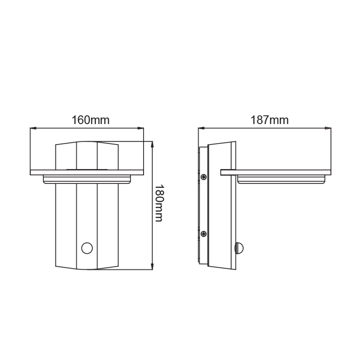 ACA LED SMD WALL SENSOR LUMINAIRE 7W 440LM 145° 230V AC 3.000K DARK GREY CRI80 IP54 30.000HRS - Image 3