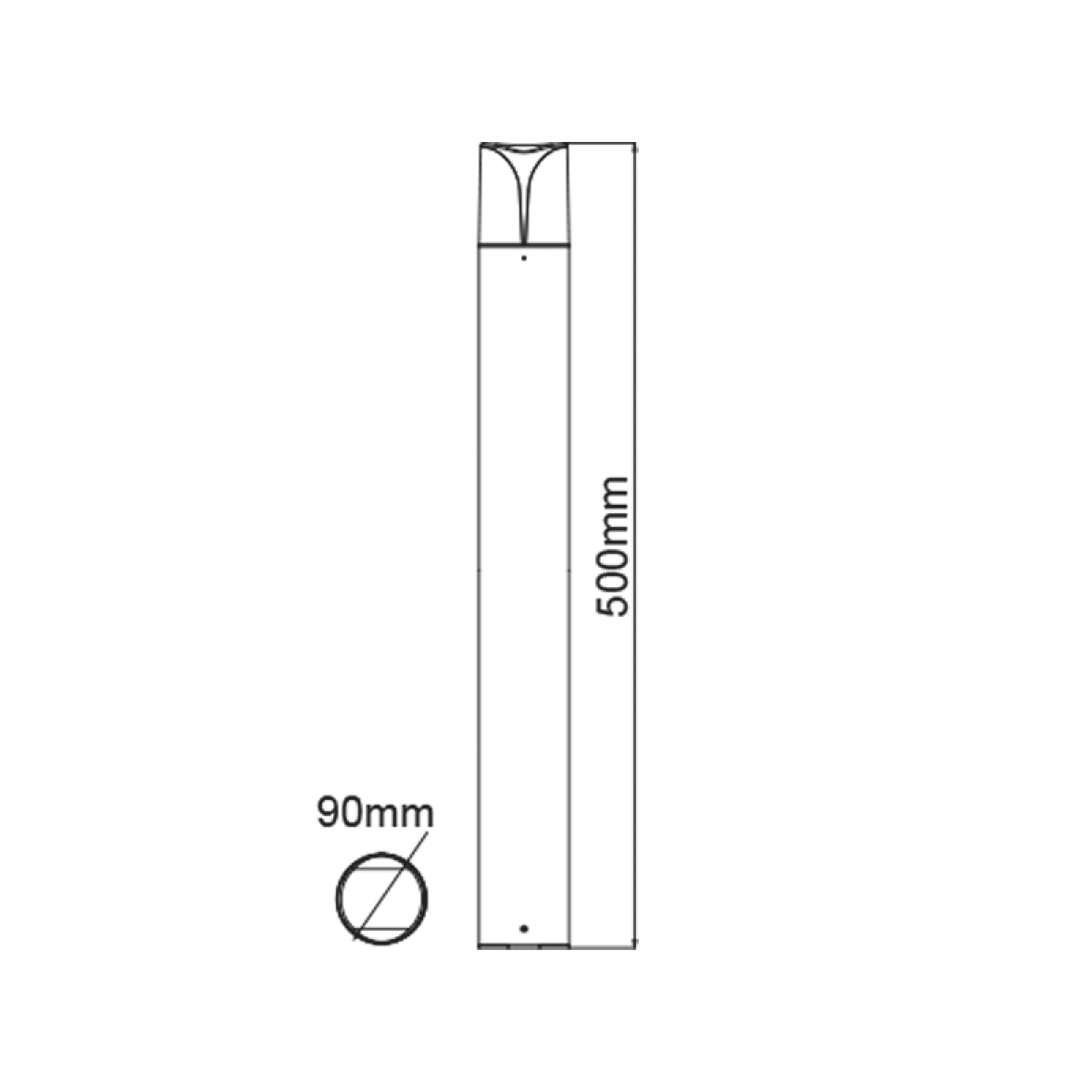 ACA E27 POST LUMINAIRE 230V AC DARK GREY IP54 MAX.23W - Image 2