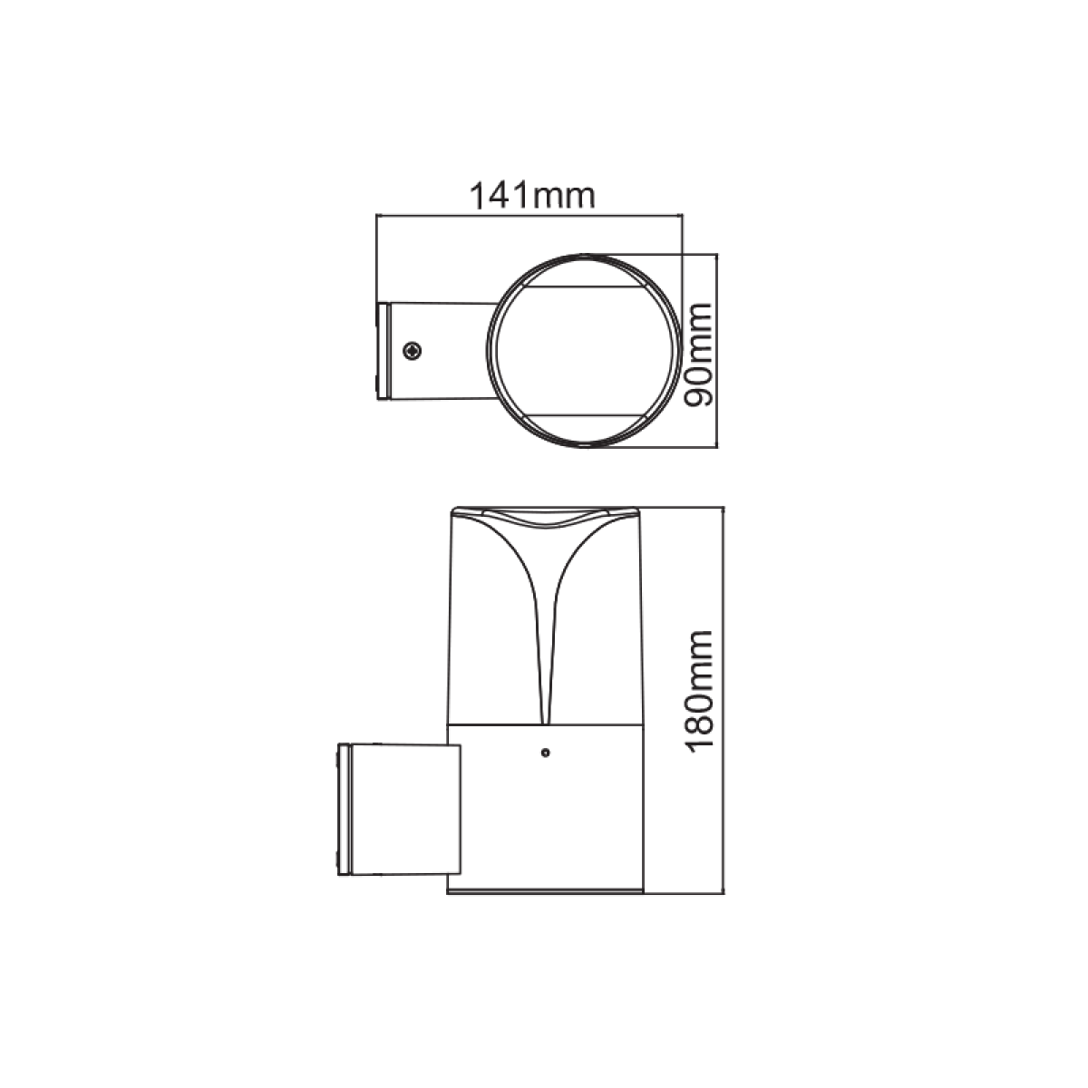 ACA E27 WALL LUMINAIRE 230V AC DARK GREY IP54 MAX.23W - Image 2