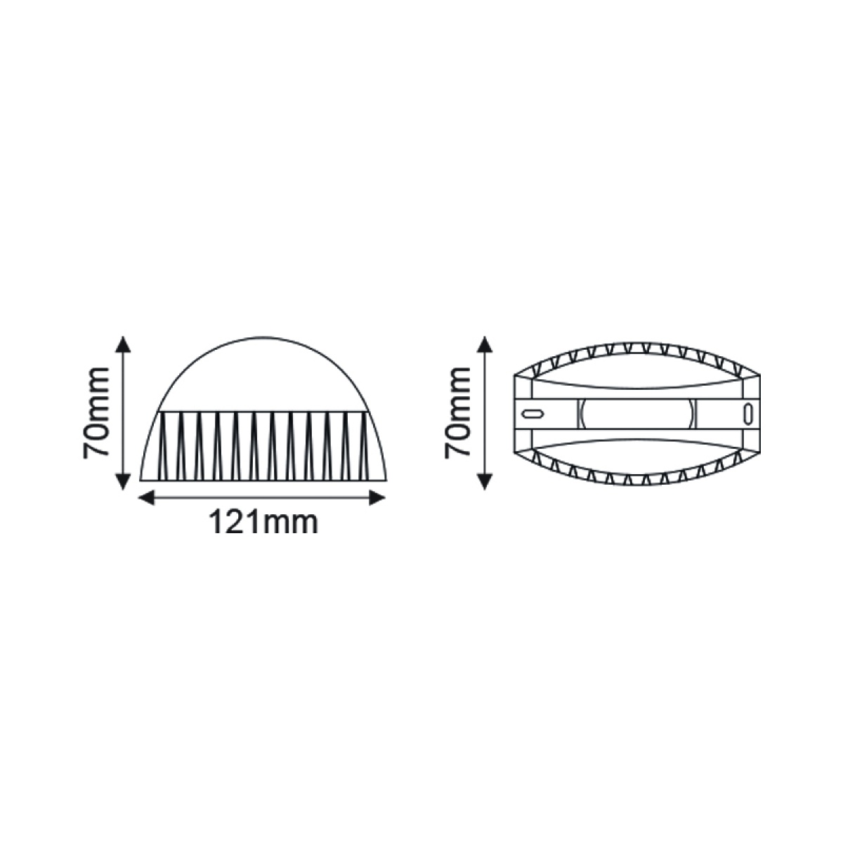 ACA LED WINDOW VITRINE LUMINAIRE 9W 1050lm 110°x3° 230V AC 3000K MATT BLACK CRI80 IP65 40.000hrs - Image 2
