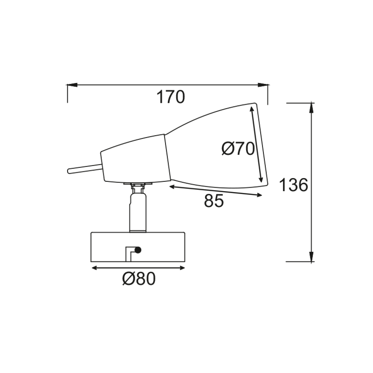 ACA ΣΠΟΤ Ι ΓΥΑΛΙ ΜΠΡΟΝΖΕ 40W E14 KAMET - Image 2