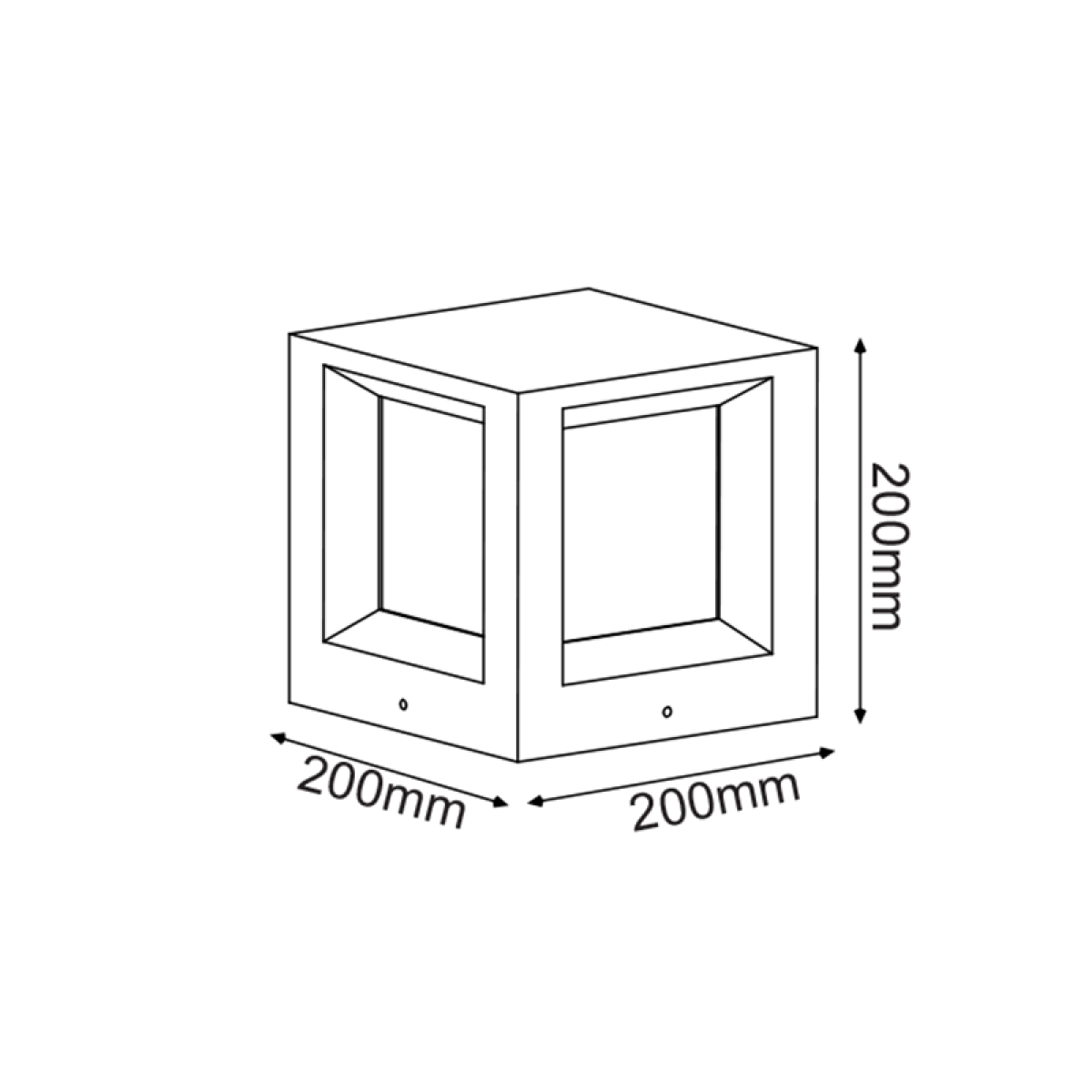 ACA ΦΩΤΙΣΤΙΚΟ ΚΗΠΟΥ 200MM IP65 Ε27 Max.7W ΜΑΥΡΟ ΤΣΙΜΕΝΤΟ & PC ΚΑΛΥΜΜΑ - Image 2
