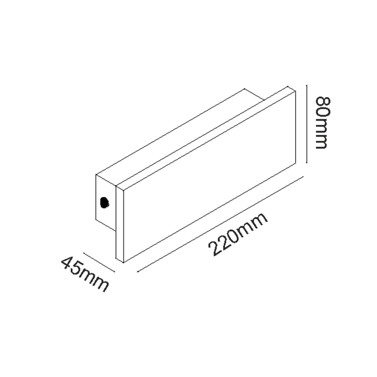ACA ΕΠΙΤΟΙΧΟ ΓΡΑΜΜΙΚΟ ΦΩΤΙΣΤΙΚΟ LED SMD 8W 480LM 230V AC 3000K RA80 IP65 30.000HRS ΜΑΥΡΟ ΤΣΙΜΕΝΤΟ - Image 2