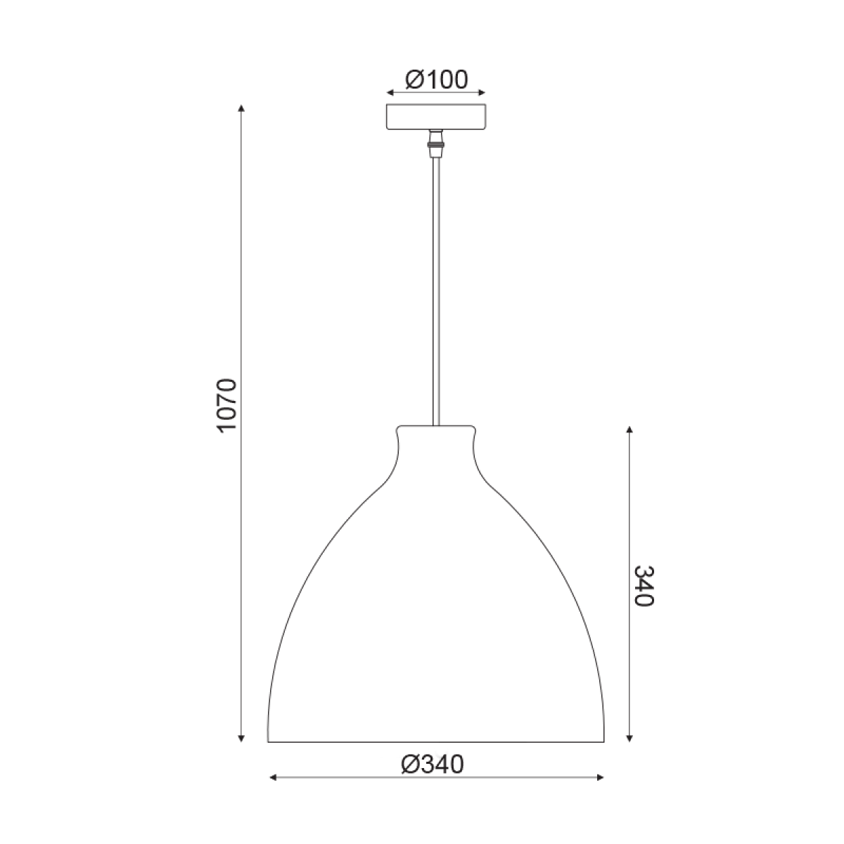 ACA ΚΡΕΜΑΣΤΟ Φ/Σ 1ΧΕ27 ΚΑΛΑΜΙ Φ34ΧΗ107CM OIA - Image 3