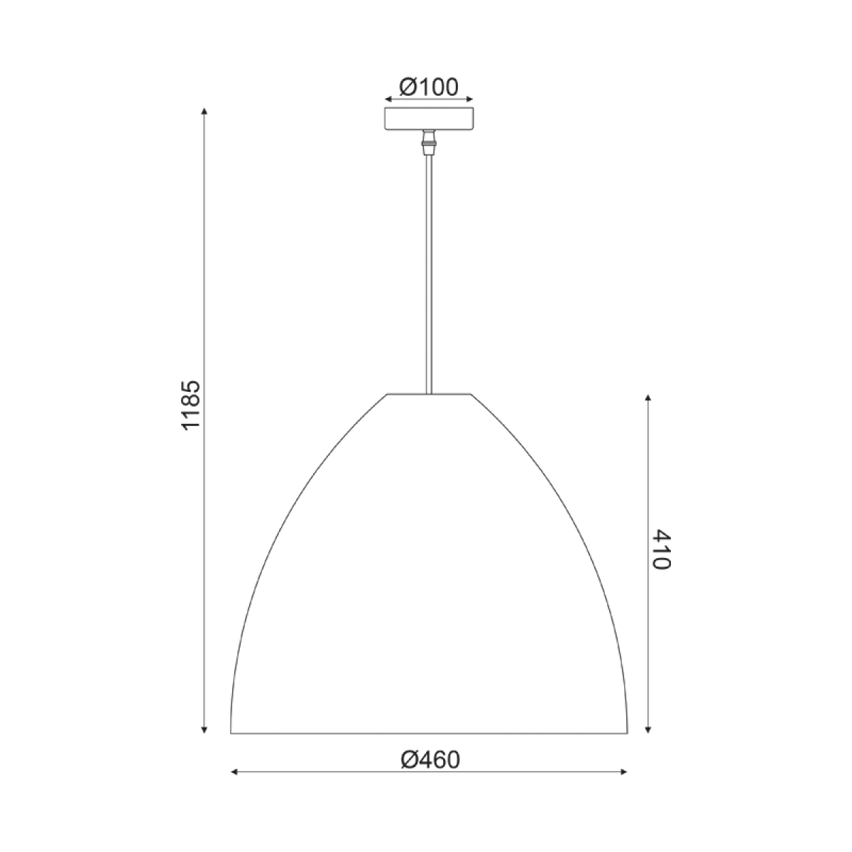 ACA ΚΡΕΜΑΣΤΟ Φ/Σ 1ΧΕ27 ΚΑΛΑΜΙ Φ45ΧH119CM OIA - Image 2