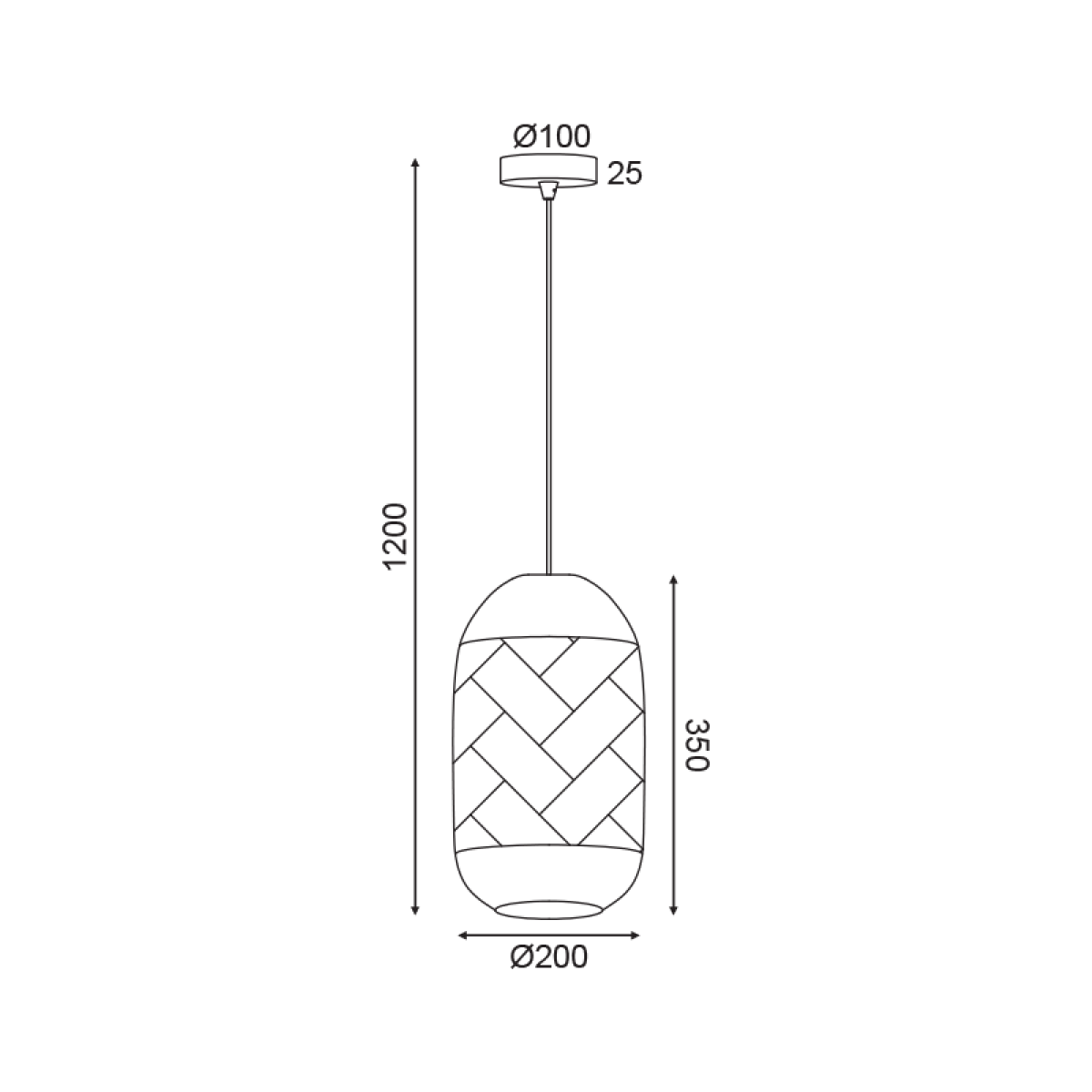 ACA ΚΡΕΜΑΣΤΟ Φ/Σ 1ΧΕ27 RATTAN+ΞΥΛΟ D20XH120CM COCONUT - Image 2