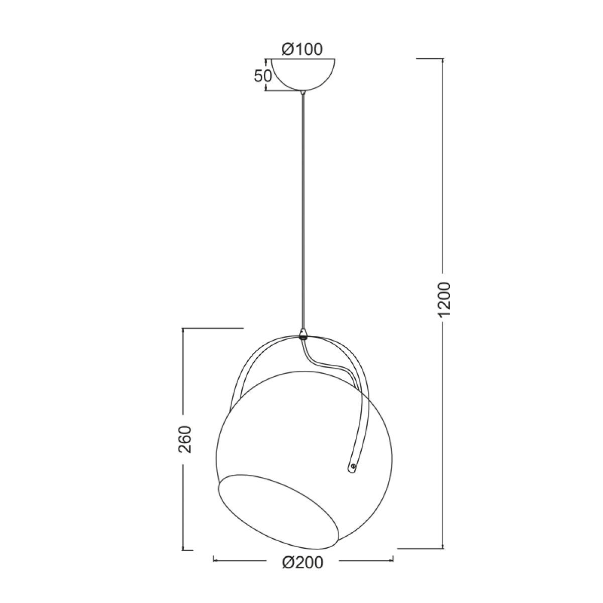 ACA ΚΡΕΜΑΣΤΟ Φ/Σ 1ΧΕ27 ΜΕΤΑΛΛΙΚΟ ΧΡΩΜΙΟ Φ20X120CM AKANES - Image 2
