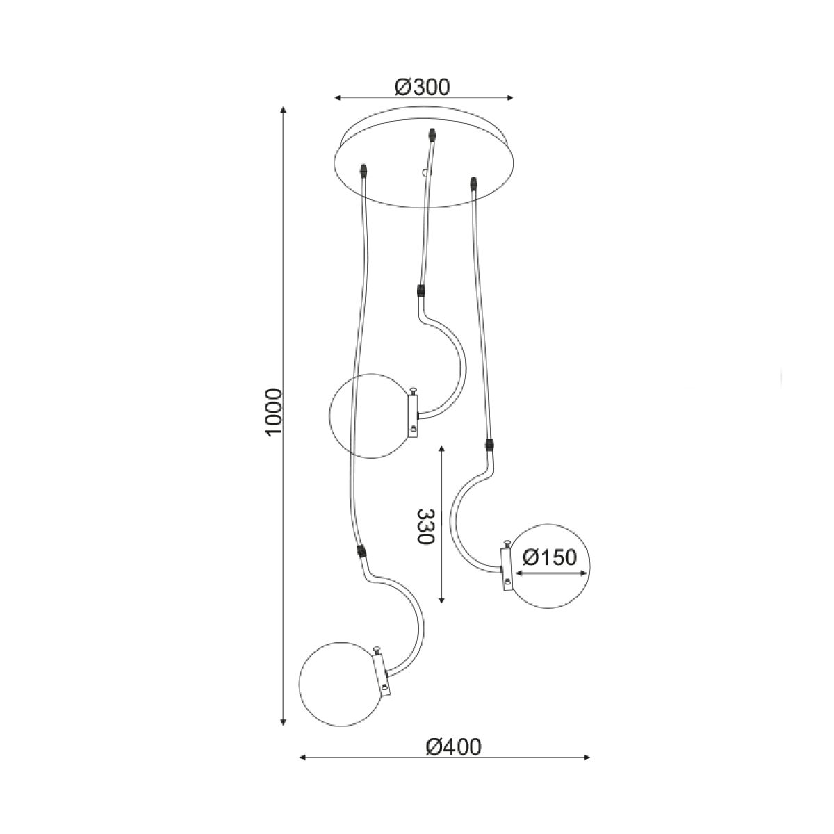 ACA ΚΡΕΜΑΣΤΟ Φ/Σ 3ΧΕ27 ΓΥΑΛΙ+ΜΕΤΑΛΛΟ+MDF Φ35ΧΗ100CM PUEBLOS - Image 3